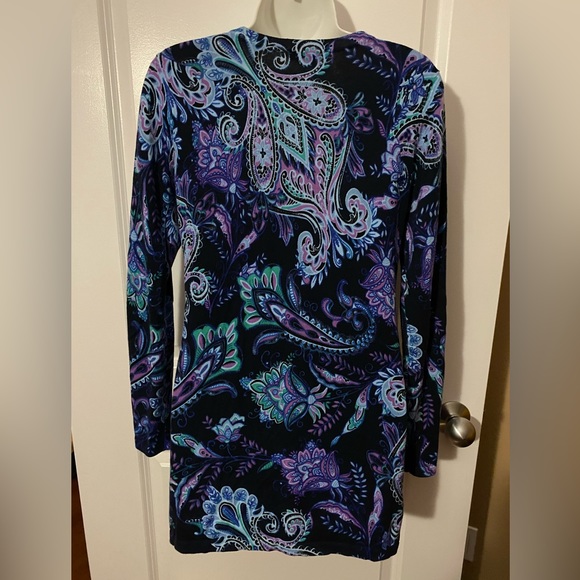 Isaac Mizrahi Live Long Floral Button Up Cardigan Sweater Cotton Blend Size XXS - Picture 4 of 11